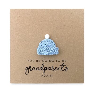Vous allez être à nouveau une carte de grands-parents, carte d'annonce de grossesse, grand-père grand-mère Nan à être, nouveau bébé grossesse à nouveau, grands-parents (SKU : NB090B)