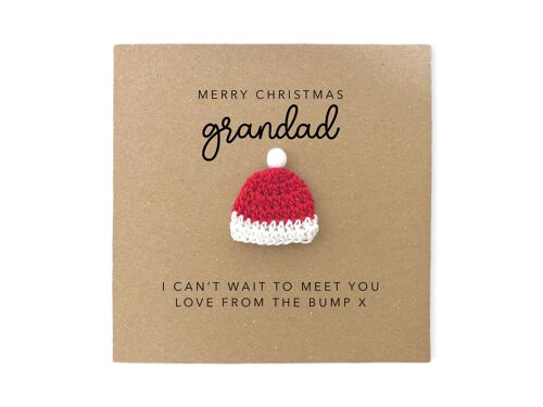 Merry Christmas Grandad to Be from Bump, Christmas Card For Grandad, Daddy To be Christmas Card, Cute Christmas Card From Bump, Grandad (SKU: CH010B)