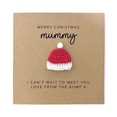 Mummy to be Weihnachtskarte von Bump, Weihnachtskarte für werdende Mama, Mama-zu-Bein-Karte, Weihnachtskarte für neue Mama, von Bump (SKU: CH009B)