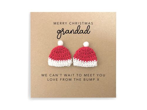 Merry Christmas Grandad to Be from Bump Twins, Christmas Card For Grandad, Daddy To be Christmas Card, Cute Christmas Card From Bump Twins (SKU: CH019B)