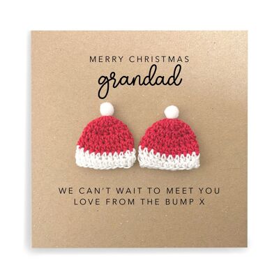 Merry Christmas Grandad to Be from Bump Twins, Christmas Card For Grandad, Daddy To be Christmas Card, Cute Christmas Card From Bump Twins (SKU: CH019B)