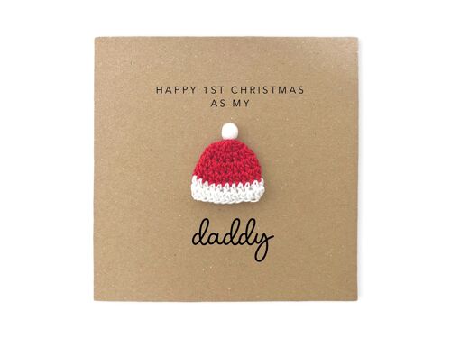 Happy 1st Christmas as my Daddy Card, First Christmas Card for New Dad, Daddy First Christmas Card from Baby, Dad 1st Christmas Card (SKU: CH053B)