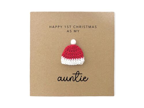Happy First Christmas As My Auntie  Christmas Card, Personalised Christmas Card For Auntie, Xmas Card, First Christmas (SKU: CH051B)