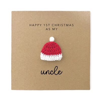 Erstes Weihnachten als mein Onkel Karte, Karte für neuen Onkel, 1. Weihnachtskarte Onkel, Weihnachtskarte für Onkel von Baby, von Neffe Weihnachten (SKU: CH052B)