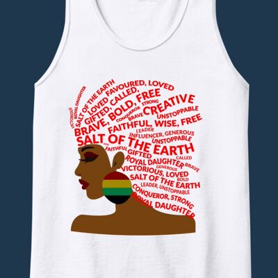 HER CROWNING GLORY VEST - WHITE VEST- FEED THE HUNGRY