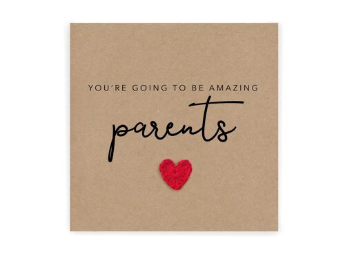 New parents - Parents to be Card - Simple New Baby Card for new parents from friend - Handmade Card for new mum and dad - Send to recipient (SKU: NB035B)