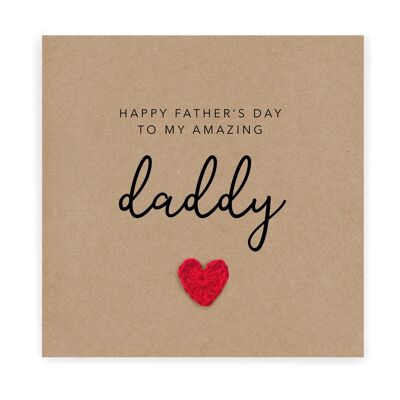 Happy Fathers Day To My Amazing Daddy, Biglietto speciale per la festa del papà, Biglietto per il miglior papà di sempre, Biglietto per il mio papà da bambino, bambini (SKU: FD034B)