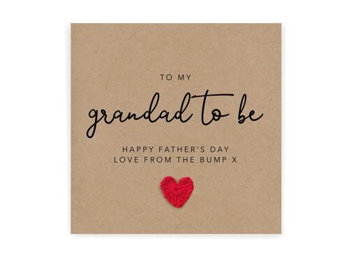 Fathers Day Card For My Grandad To Be From The Bump, Dad To Be, New Dad Card, Daddy To Be, Grandpa To Be, Special Grandad Card (SKU: FD032B)