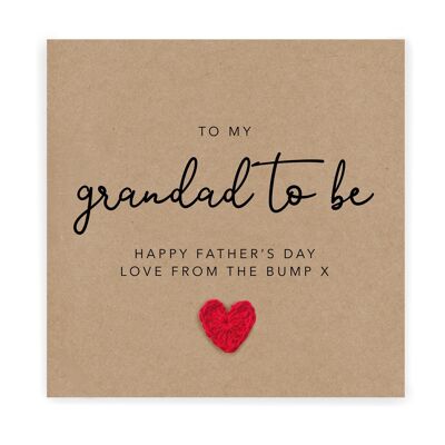 Fathers Day Card For My Grandad To Be From The Bump, Dad To Be, New Dad Card, Daddy To Be, Grandpa To Be, Special Grandad Card (SKU: FD032B)