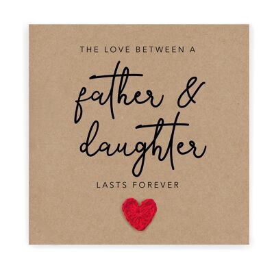 Tarjeta del día del padre de la hija, el amor entre padre e hija dura para siempre, tarjeta del día del padre de la hija, papá, tarjeta para papá (SKU: FD031B)