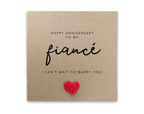Fiancé Anniversary Card, Husband To Be Anniversary Card, Anniversary Card For Fiancé, Hubby To Be Anniversary Card, Fiancé Birthday Card (SKU: A052B)