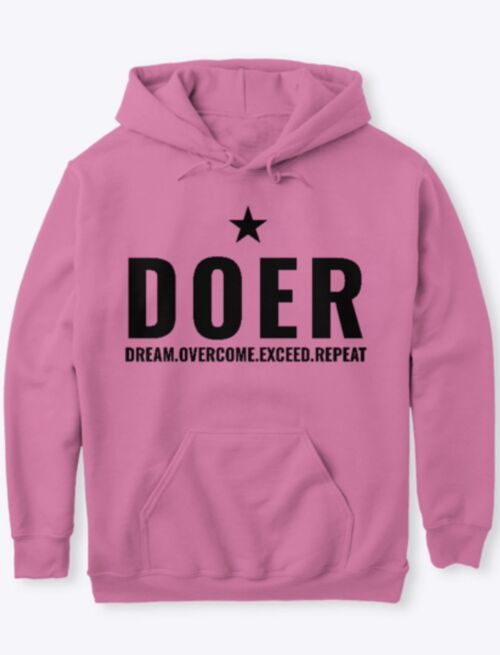 DOER STAR HOODIE - CANDYFLOSS PINK- FEED THE HUNGRY