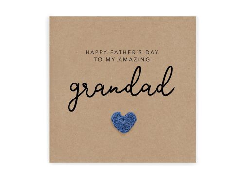 Happy Fathers Day To My Amazing Grandpa Card, Grandad Card, Fathers Day Card, Grandpa Card, Card For Grandad, Simple Grandpa Card (SKU: FD029B)