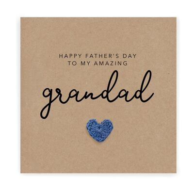 Happy Fathers Day To My Amazing Grandpa Card, Grandad Card, Fathers Day Card, Grandpa Card, Card For Grandad, Simple Grandpa Card (SKU: FD029B)