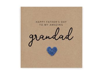 Bonne fête des pères à mon incroyable carte grand-père, carte grand-père, carte de fête des pères, carte grand-père, carte pour grand-père, carte grand-père simple (SKU : FD029B)