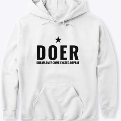 DOER STAR HOODIE - WEISS - FEED THE HUNGRY