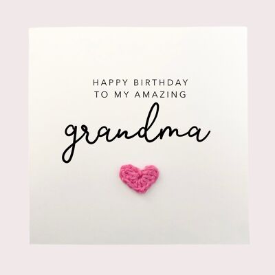 Tarjeta de cumpleaños para abuela increíble, feliz cumpleaños a mi abuela increíble, tarjeta de cumpleaños para ella, tarjeta de abuela, niñera, abuela, abuela (SKU: BD160B)