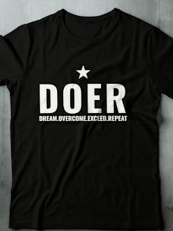 DOER STAR TEE - BLANC - A21 4