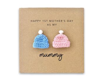 Carte Happy 1st Mothers Day to Twins, First Mothers Card for mum, Mothers from baby, Mothers Day Mum Card 1st Mothers Day Card for Mum, Twins (SKU: MD063B)