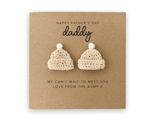 Daddy to be Father's Day Card, For My Daddy To Be to Twins, Father's Day Card For Dad, Twin Dad Father's Day Card, Card From The Bump Twins (SKU: FD016)