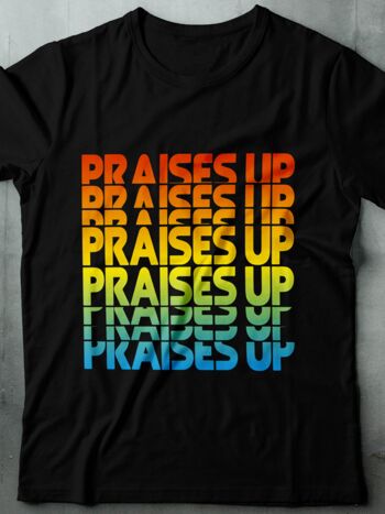 PRAISES UP TEE - NOIR - FEED THE HUNGRY