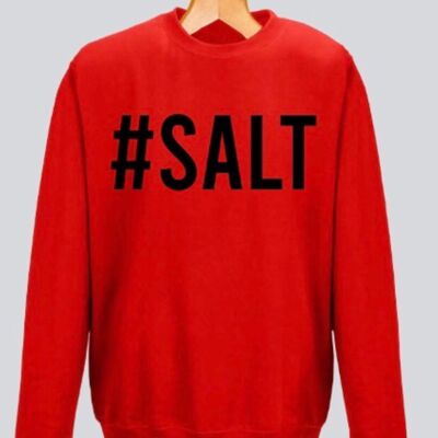 Sudadera #SALT - ROJA - ALIMENTAR AL HAMBRE