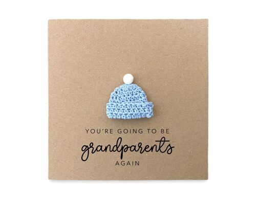 You're going to be a Great Grandparents card again, Pregnancy announcement Card, Great Grandparent, New Baby Pregnancy again, Grandparents (SKU: NB089B)