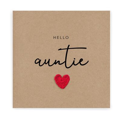 You're going to be an Auntie card, Pregnancy announcement Card, Auntie to be, New Aunite, Baby Reveal, New Baby Pregnancy, Send to Recipient (SKU: NB034B)