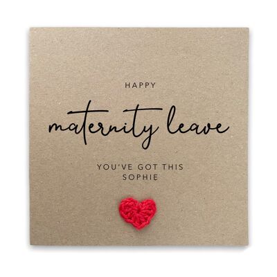 Carte de congé de maternité heureuse, vous avez cette carte, carte de bonne chance du prochain chapitre, carte de maternité bonne chance pour elle, carte personnalisée (SKU : NB060PB)