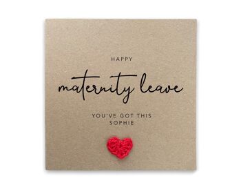 Carte de congé de maternité heureuse, vous avez cette carte, carte de bonne chance du prochain chapitre, carte de maternité bonne chance pour elle, carte personnalisée (SKU : NB060PB)