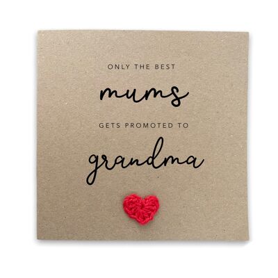 Pregnancy Announcement Card, Baby Announcement Card, Surprise Baby Reveal, Only the best mum gets promoted to Grandad, New Grandma (SKU: NB011B)