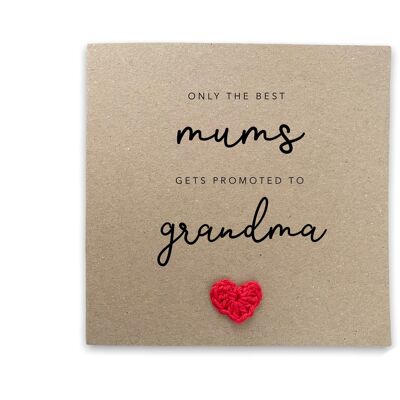 Pregnancy Announcement Card, Baby Announcement Card, Surprise Baby Reveal, Only the best mum gets promoted to Grandad, New Grandma (SKU: NB011B)