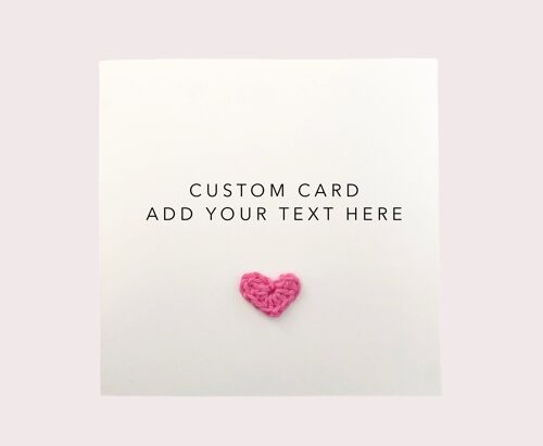 Custom Text Card, Fully Customisable Card, Song Lyric Card, Quote Card, Custom Greeting Card, Own Text Card, Personalised Card, Handmade (SKU: PC001W)