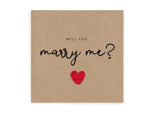Will you marry me? card, Marry Me Card, Proposal Card, Anniversary card, Cute Simple Proposal card, Valentine's Day, Proposal, Romantic Card (SKU: A016B)