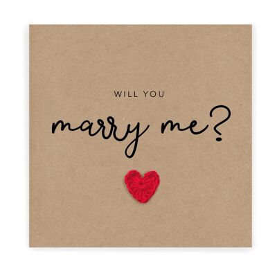 Willst du mich heiraten? Karte, Marry Me Card, Proposal Card, Anniversary Card, Cute Simple Proposal Card, Valentine's Day, Proposal, Romantic Card (SKU: A016B)
