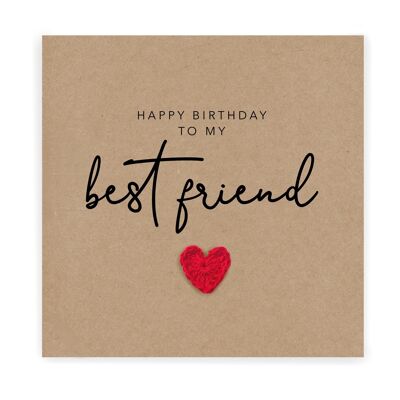 Happy Birthday to my best friend , Simple Birthday Card for friend, Birthday Card for Friend, Happy Birthday Friend, Birthday card Bestie (SKU: BD169B)