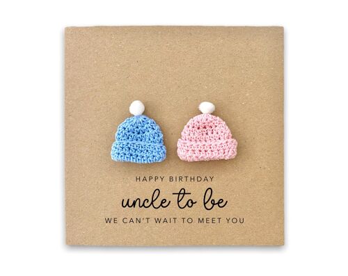 Uncle to be Birthday Twins Card, For My Uncle to be, Birthday Card For Uncle to Twins, Pregnancy Birthday Card, To Be Card From The Bump (SKU: BD260)