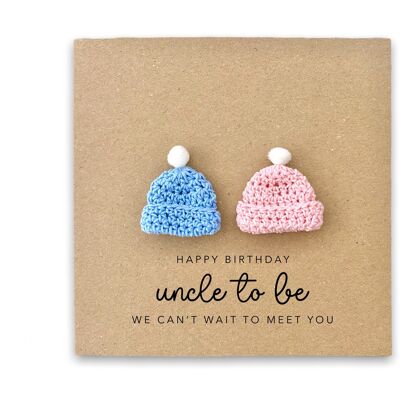 Uncle to be Birthday Twins Card, For My Uncle to be, Birthday Card For Uncle to Twins, Pregnancy Birthday Card, To Be Card From The Bump (SKU: BD260)