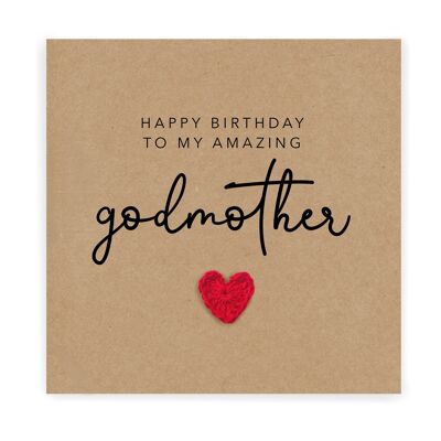 Happy Birthday To My Amazing Godmother, Godmother Birthday, Happy Birthday Godmother, Card from Goddaughter Godson, Birthday Card Godmother (SKU: BD011B)