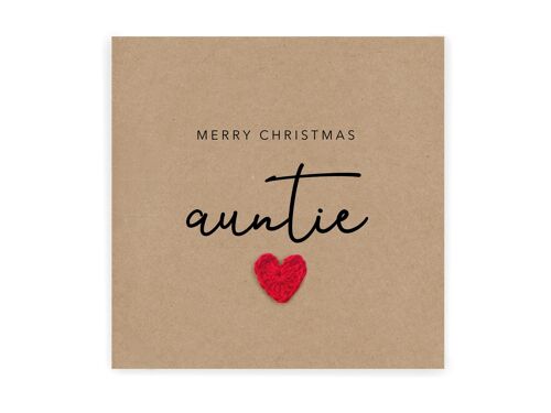 Merry Christmas auntie - Simple Christmas card Auntie - Christmas Card from auntie - Christmas Card Rustic Card for Her auntie (SKU: CH012B)