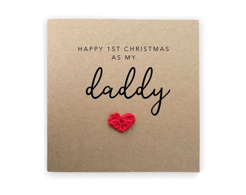 Happy First Christmas as my daddy - Simple first Christmas card - card for dad - Card from baby - Merry Christmas First Christmas Card Dad (SKU: CH016B)
