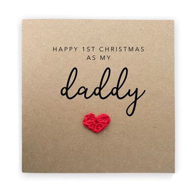 Happy First Christmas as my Daddy – Einfache erste Weihnachtskarte – Karte für Papa – Karte vom Baby – Merry Christmas First Christmas Card Dad (SKU: CH016B)