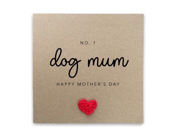 Carte de fête des mères maman chien, carte de fête des mères pour maman chien, carte de fête des mères parent chien, carte de fête des mères heureuse pour maman chien, carte de chien (SKU : MD11 B)