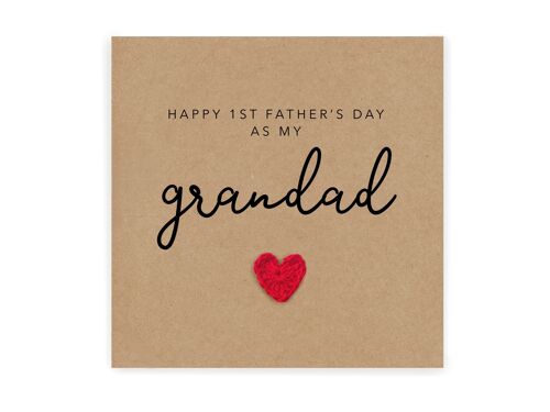 Happy 1st Fathers Day As My Grandad Card, Granddad First Fathers Day Card, Grandpa Card, Fathers Day Gift From Grandaughter, Grandson (SKU: FD018B)