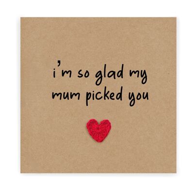 I'm So Glad My Mum Picked You, lustige Vatertagskarte für Stiefvater, Stiefvater-Vatertagskarte von Stiefkindern, lustige Stiefvater-Karte (SKU: FD020B)