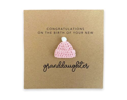 Congratulations Card For A Grandparent, Card For A New Grandma, Congratulations On The Birth On Your Granddaughter, New Baby Card, Recipient (SKU: NB059B)