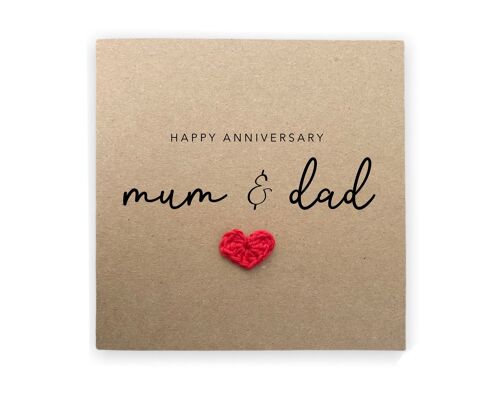 Happy Anniversary Mum and Dad Card, Mum and Dad Anniversary Card, Anniversary Card For Mum and Dad, Anniversary Mum + Dad Card, Anniversary (SKU: A057B)