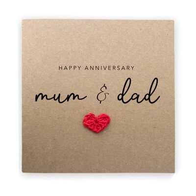 Happy Anniversary Mum and Dad Card, Mum and Dad Anniversary Card, Anniversary Card For Mum and Dad, Anniversary Mum + Dad Card, Anniversary (SKU: A057B)