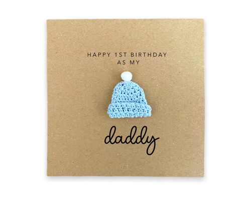 Happy 1st Birthday As My Daddy, Keepsake Birthday Card, For Daddy, 1st First Birthday Card For Daddy, Cute Birthday Card, For Dad (SKU: BD245B)