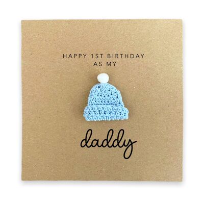 Joyeux 1er anniversaire comme mon papa, carte d'anniversaire souvenir, pour papa, 1ère carte d'anniversaire pour papa, jolie carte d'anniversaire, pour papa (SKU : BD245B)
